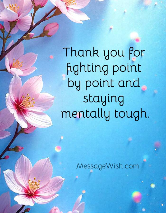 Thank You Messages From Tennis Coach to Players, conveying gratitude, support, and strong team spirit.