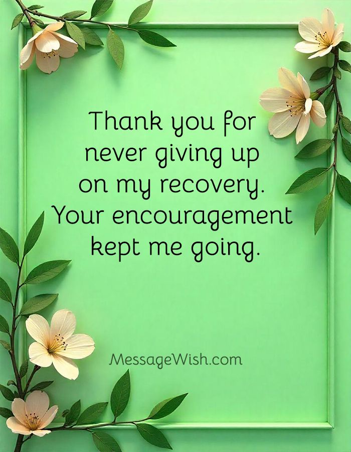 Appreciation-themed medical design featuring thank you messages for doctor after treatment with a calm, reassuring feel.