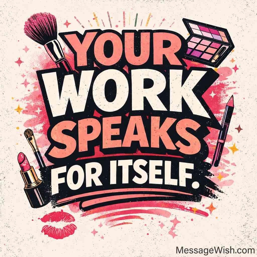 Minimal makeup quote image showing Short and Simple Compliments for Makeup Artists