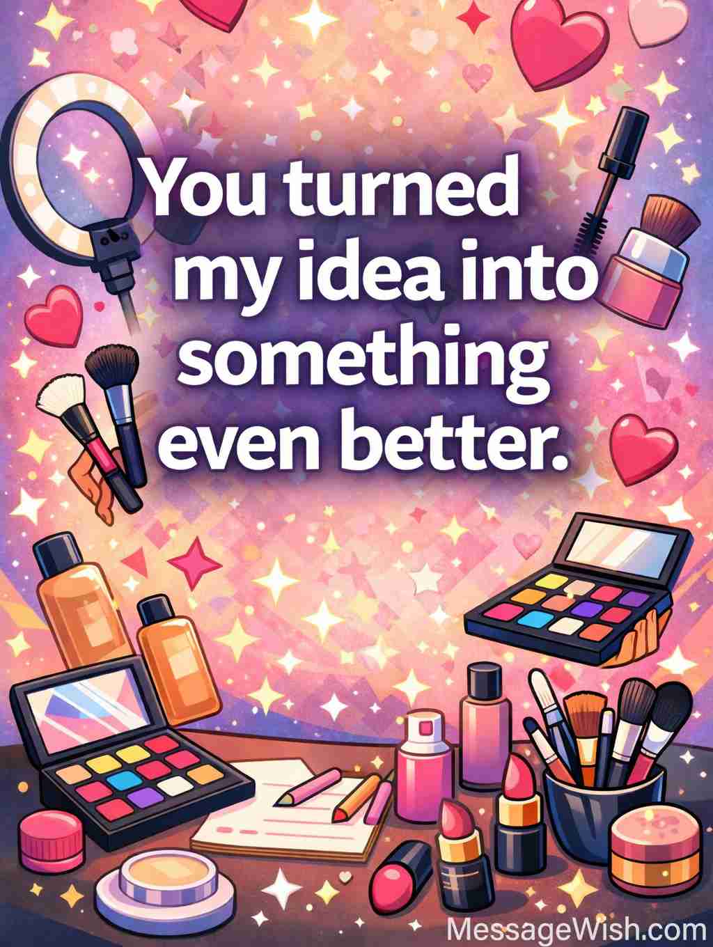 Artistic makeup inspiration image highlighting Compliments for Makeup Artist Creativity