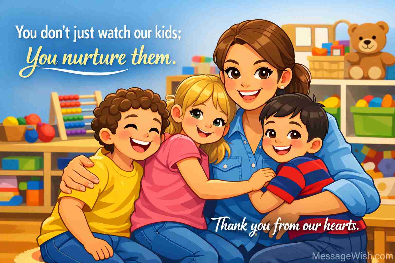Sweet and heartfelt thank you messages for babysitter.