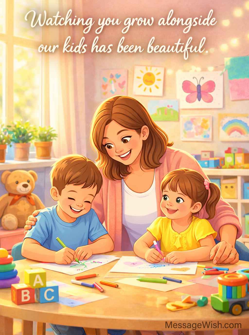Appreciation-themed image showcasing thank you messages for long-term babysitters with gratitude accents.