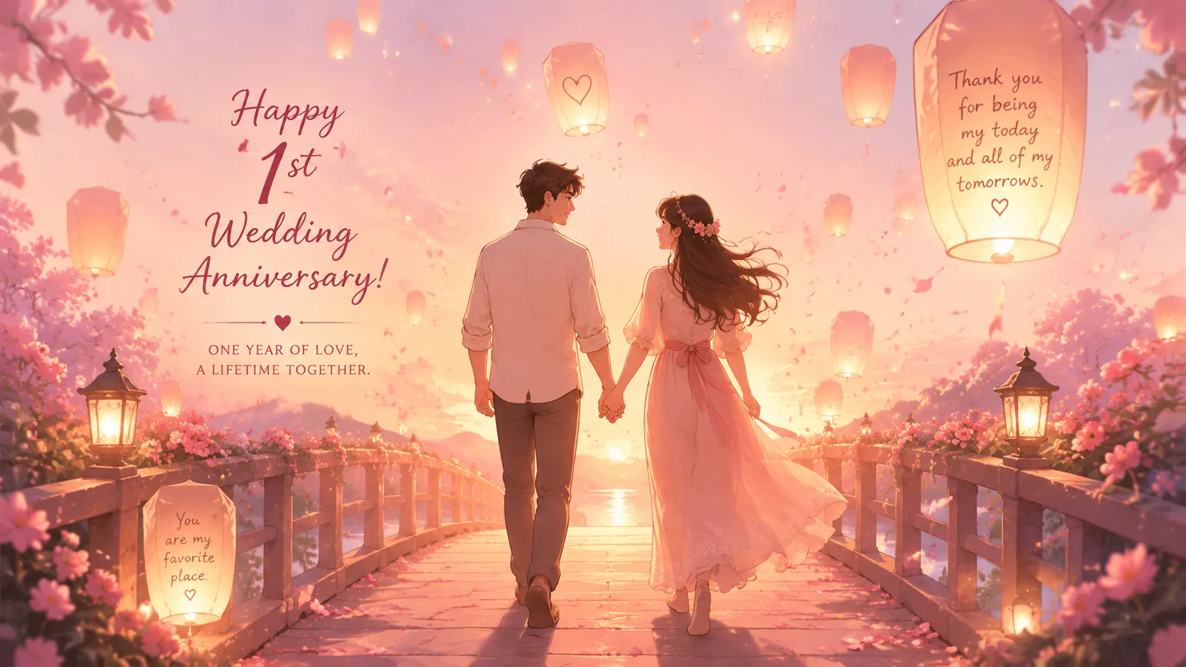 First Wedding Anniversary Wishes