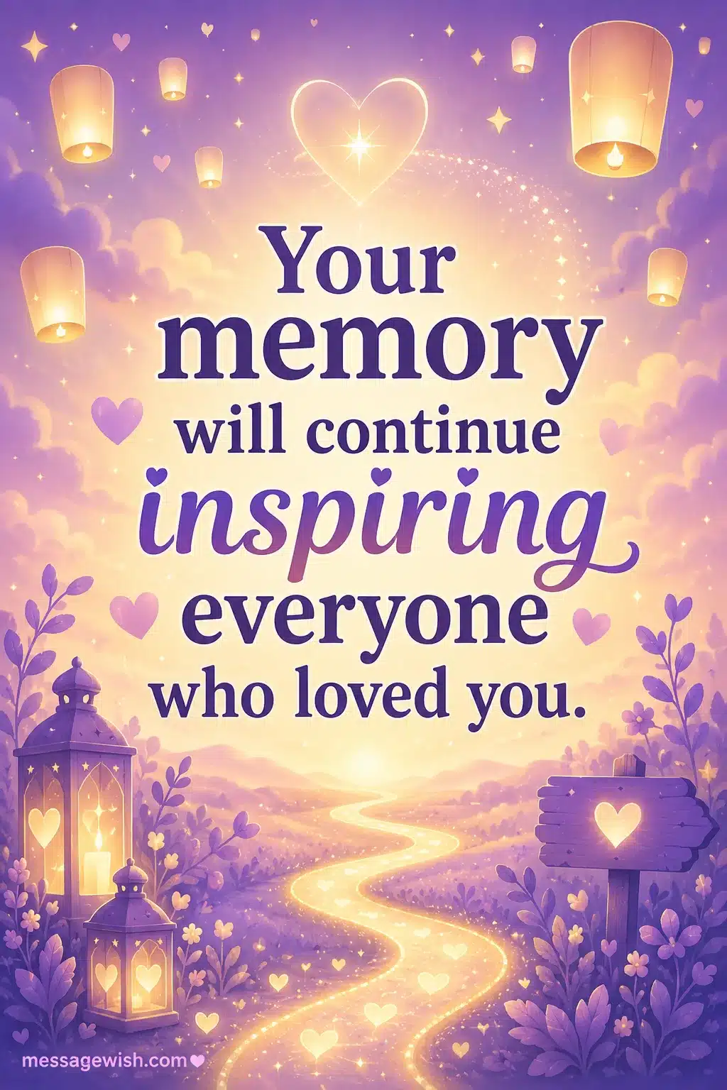 Inspirational remembrance message about a friend's lasting legacy