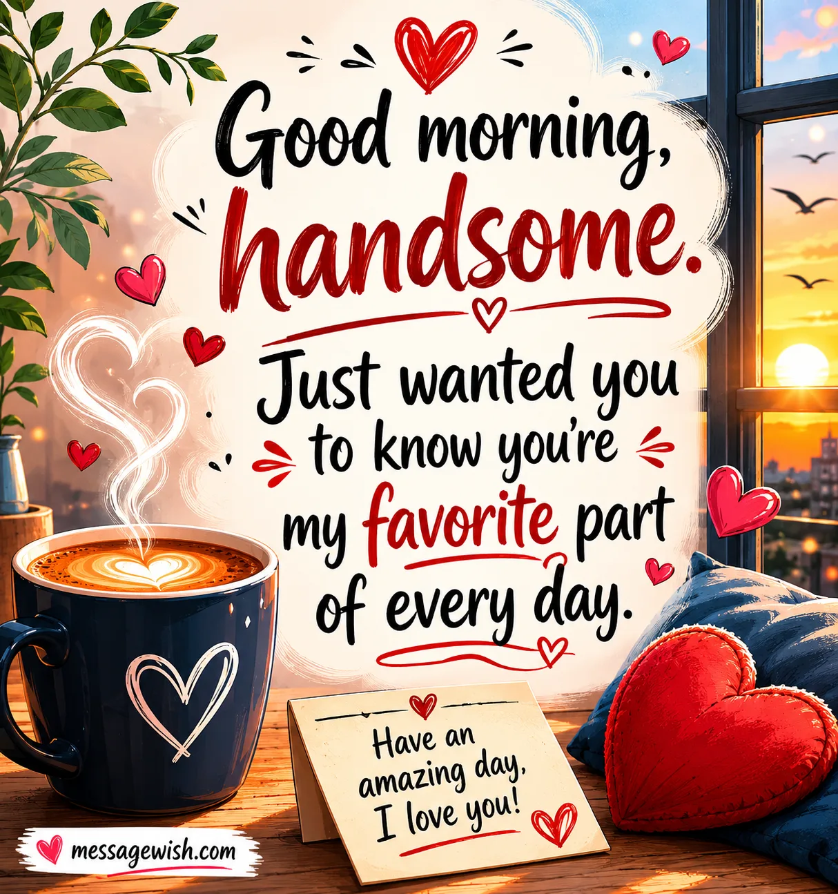 Good morning handsome favorite part of every day