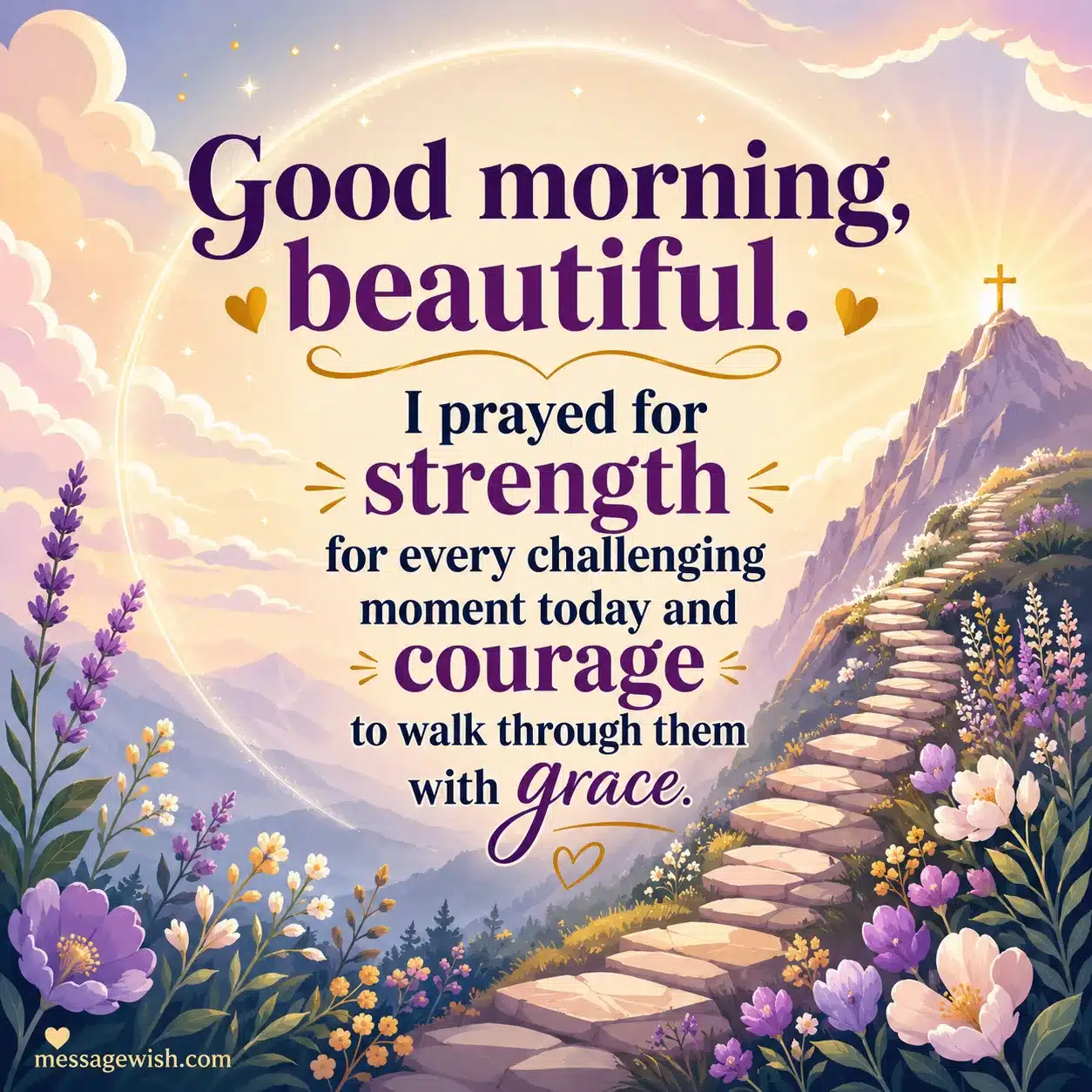 Good morning prayer for strength on hard days