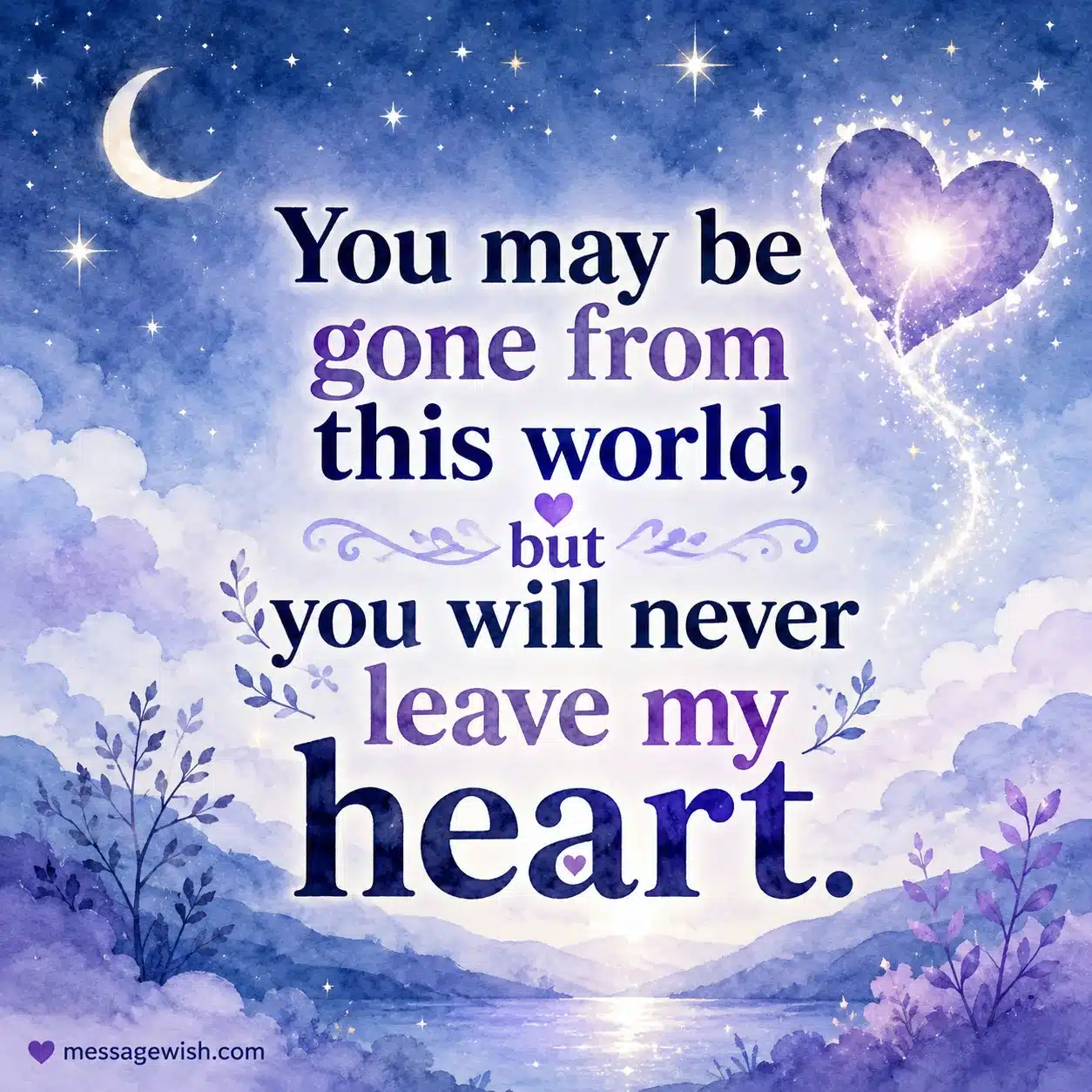 Goodbye message about a friend forever living in the heart