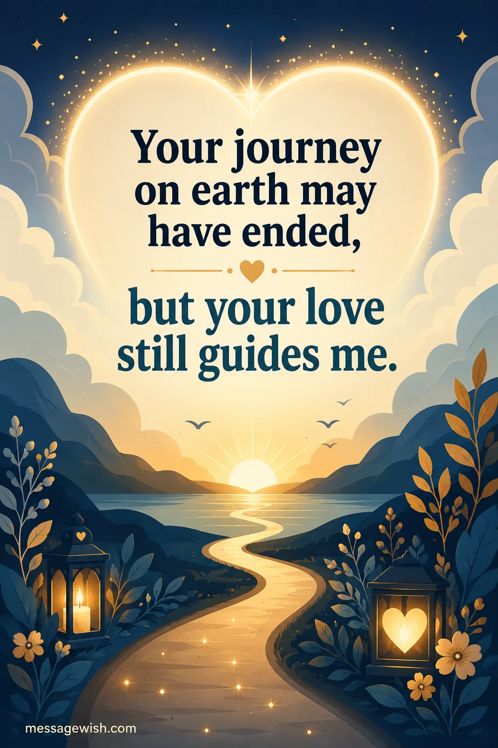 Your journey on earth may have ended but your love still guides me