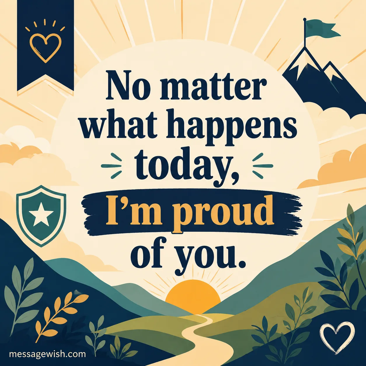 No matter what happens today I am proud of you
