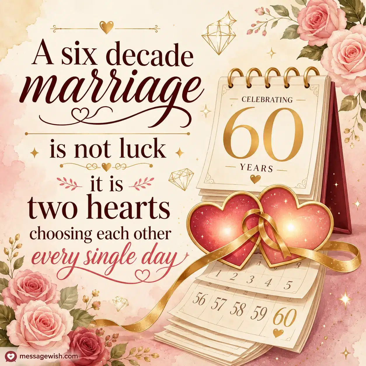 A six decade marriage is not luck it is two hearts choosing each other every single day
