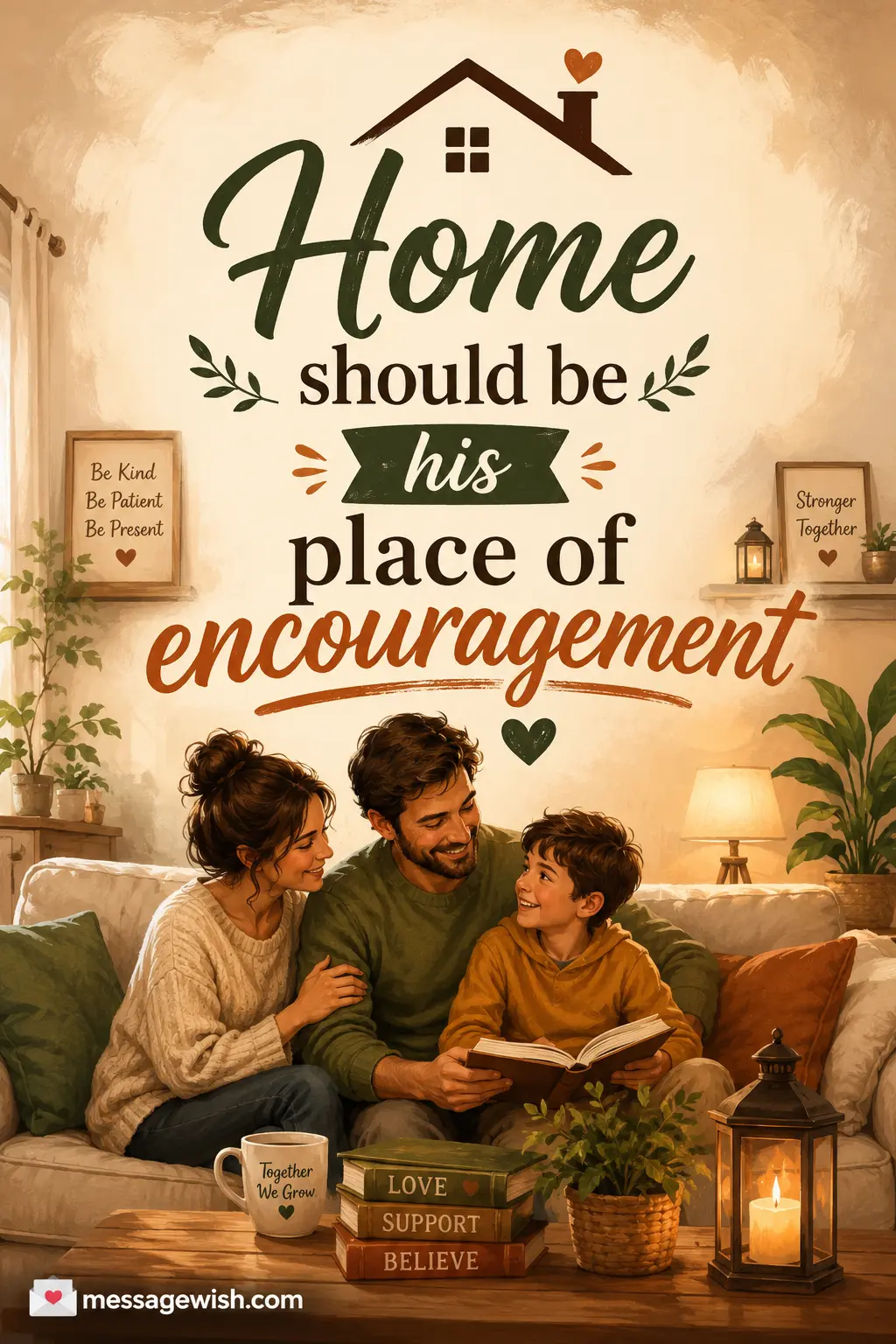 Home should be his place of encouragement
