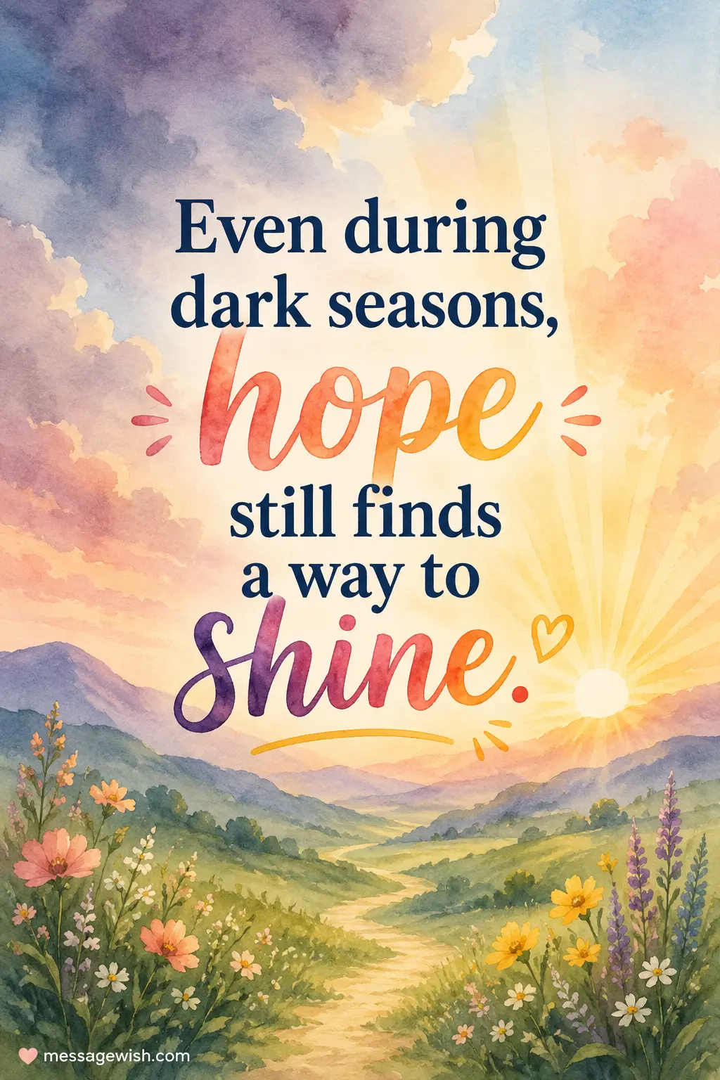 Even during dark seasons, hope still finds a way to shine.