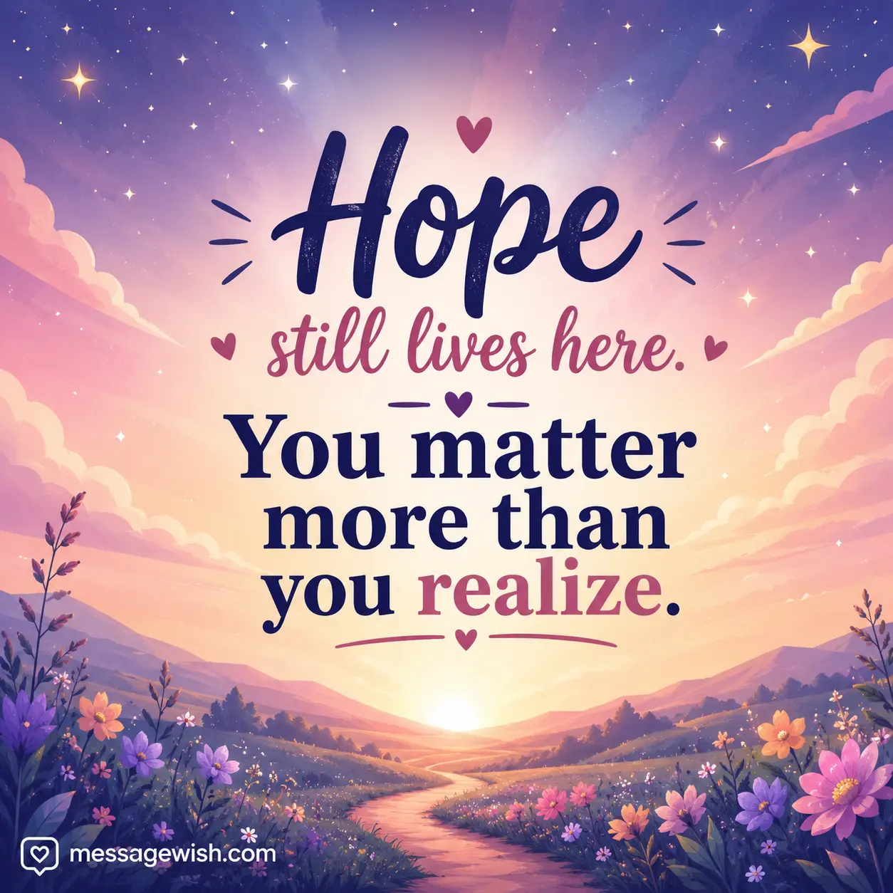 Hope still lives here and you matter more than you realize