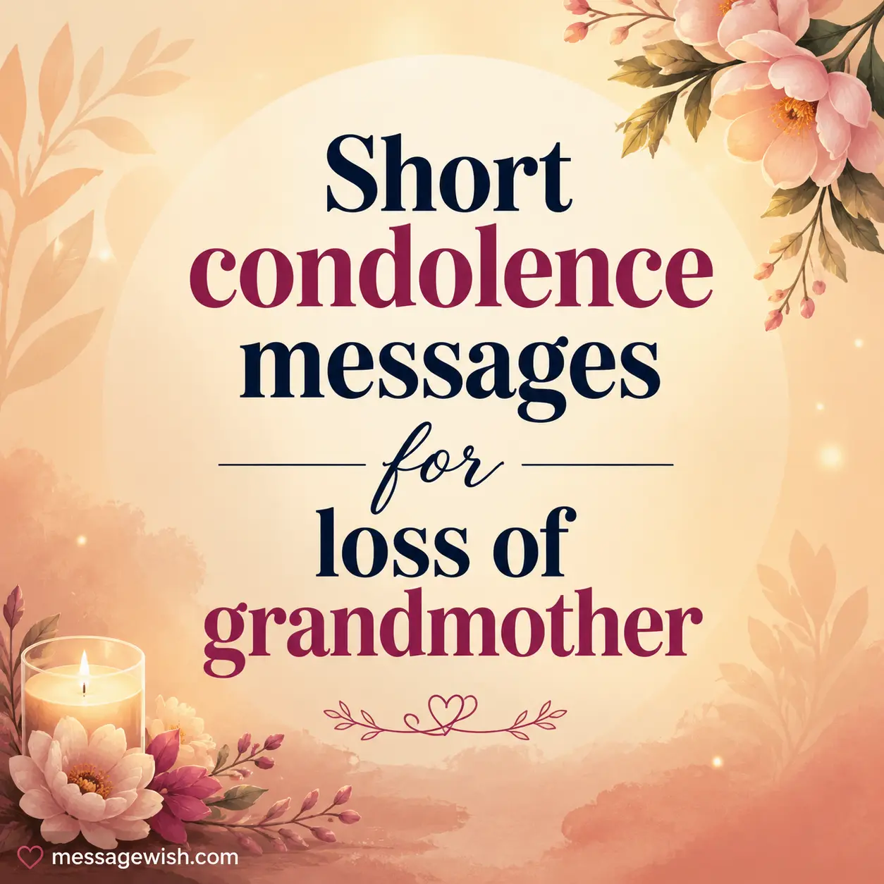 Short condolence messages for loss of grandmother