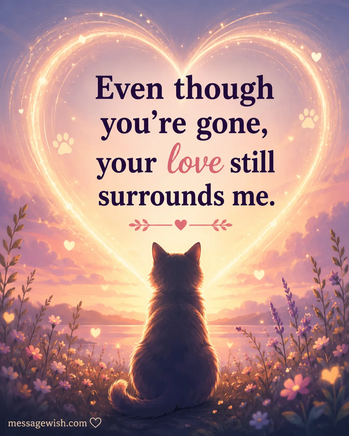 Even though you're gone your love still surrounds me