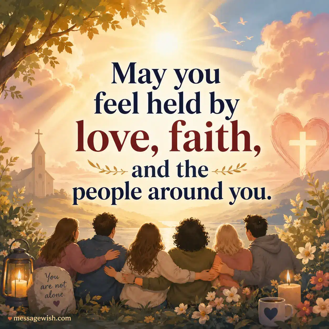 May you feel held by love, faith, and the people around you