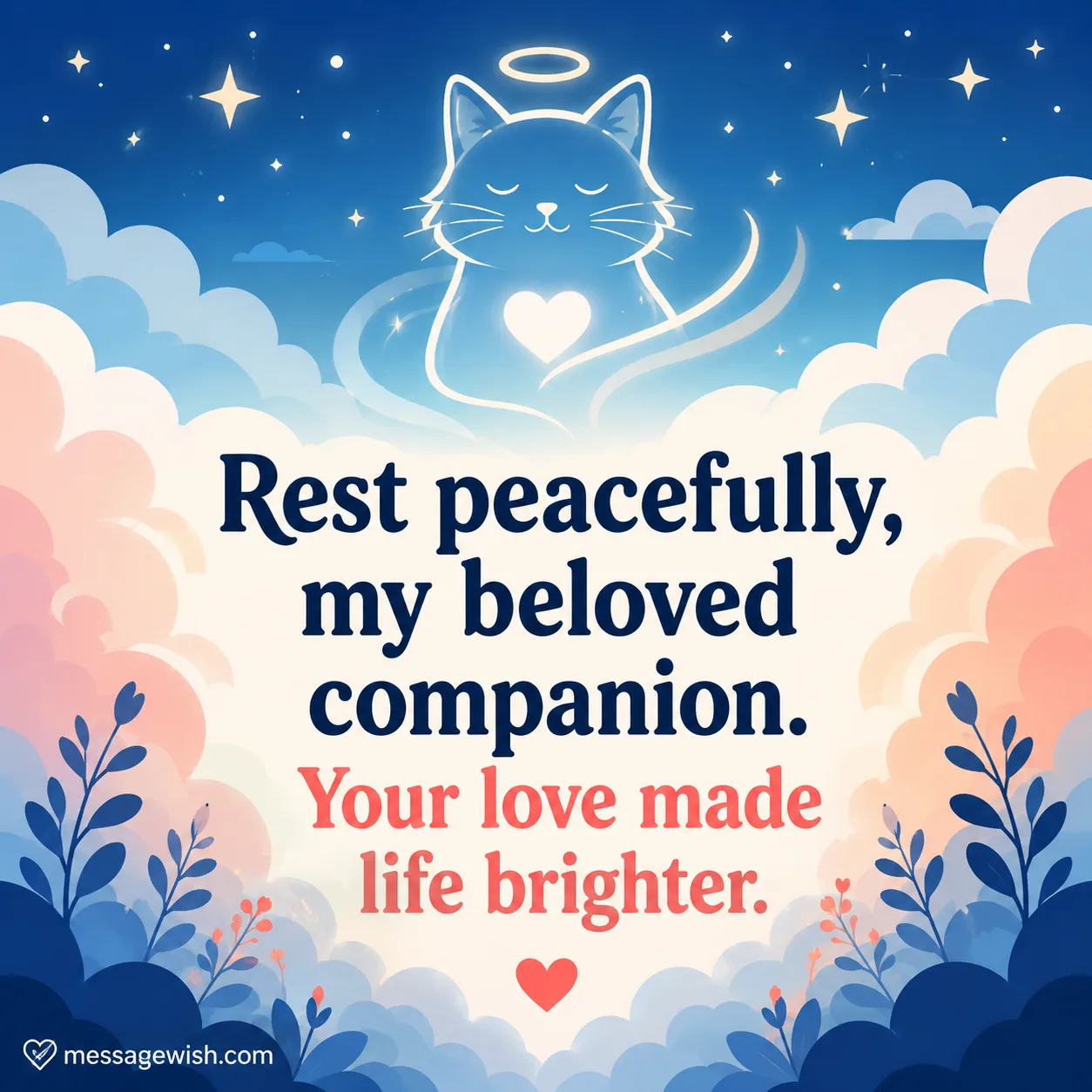 Rest peacefully my beloved companion your love made life brighter