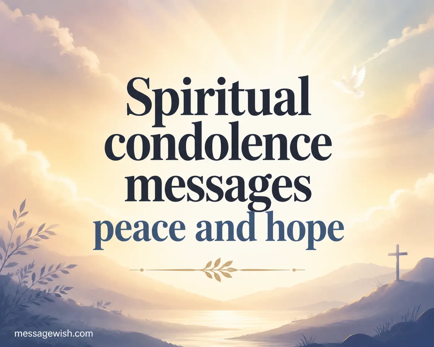 Spiritual condolence messages peace and hope
