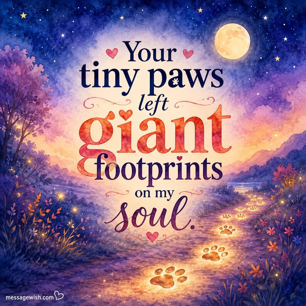 Your tiny paws left giant footprints on my soul