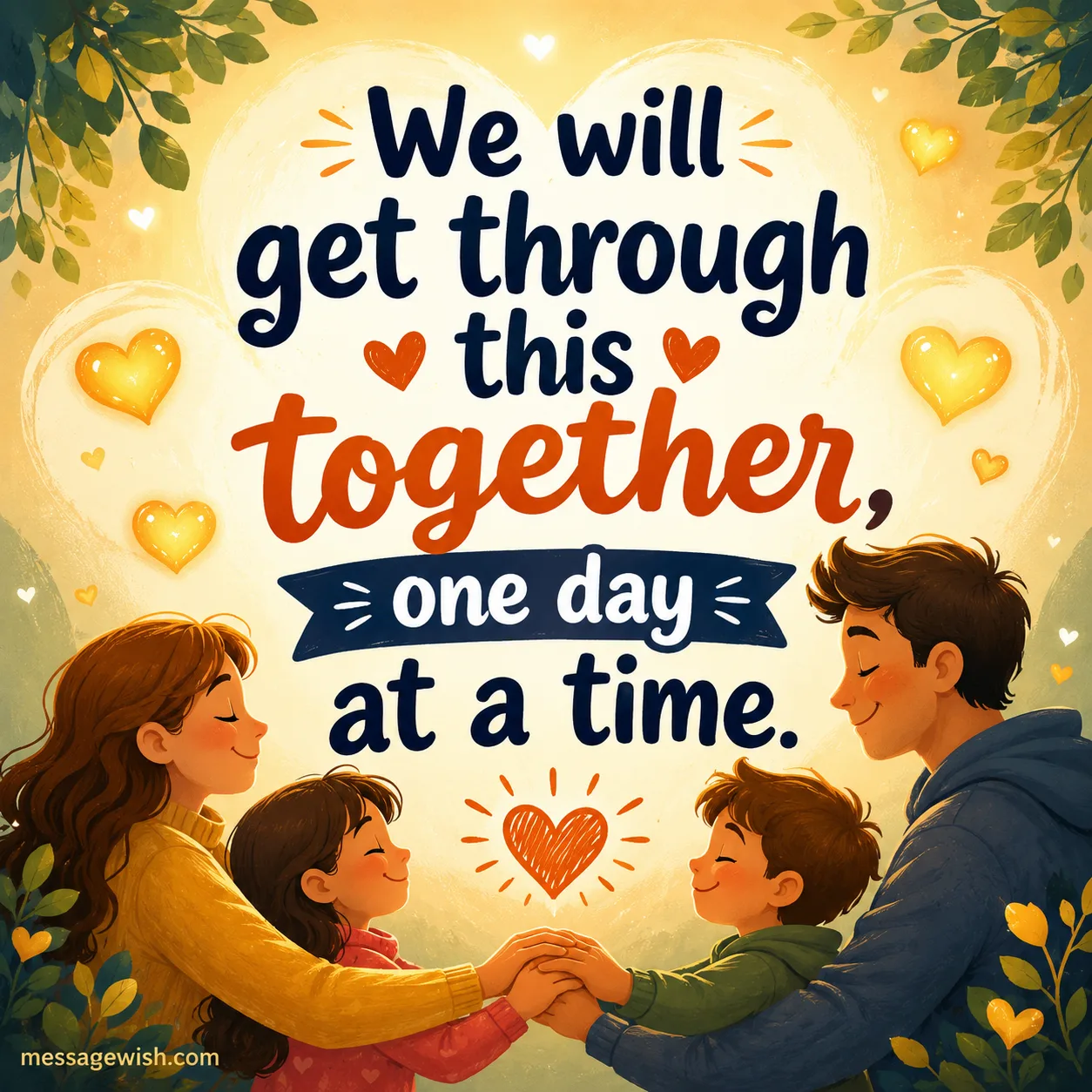 We will get through this together, one day at a time