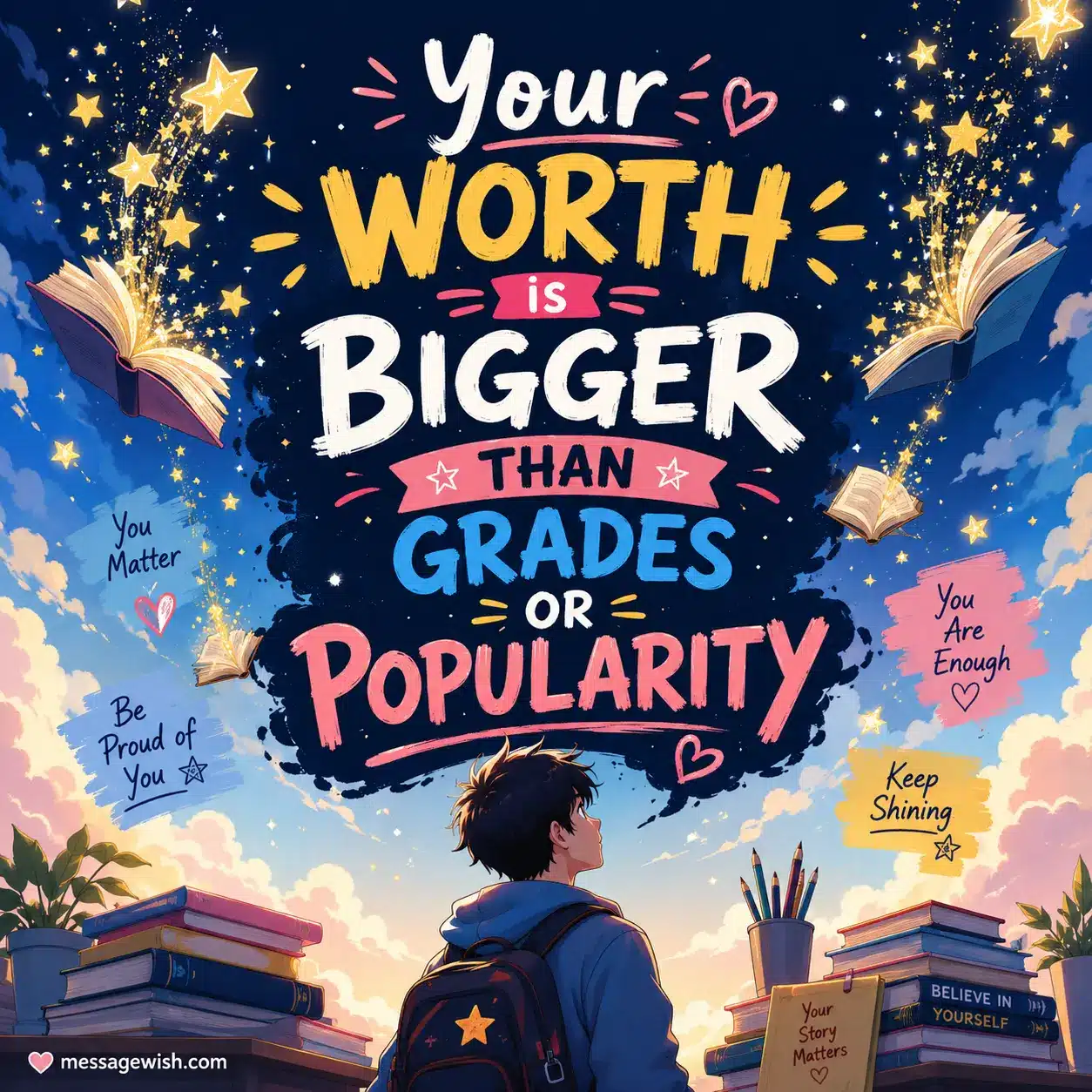 Your worth is bigger than grades or popularity
