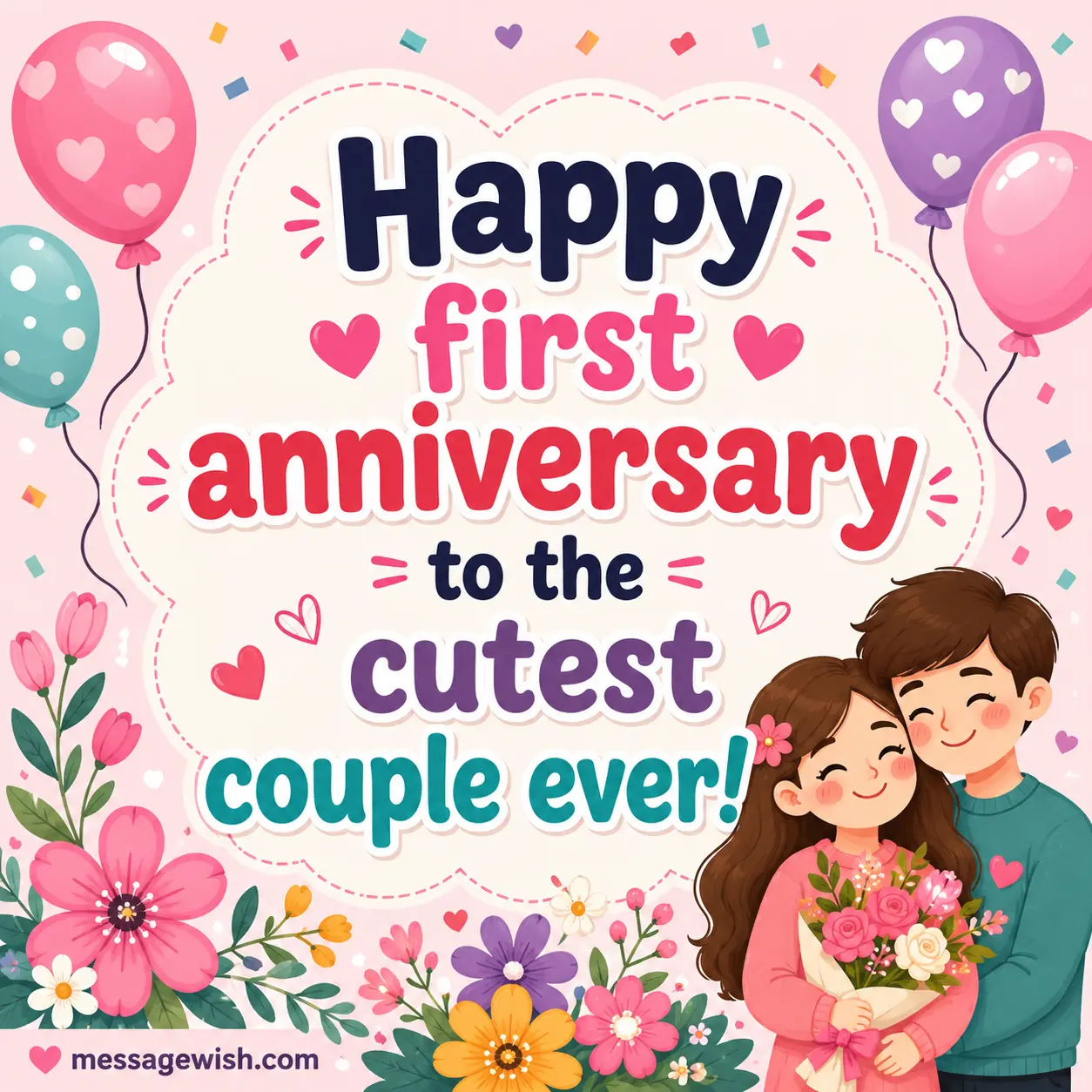 Happy first anniversary to the cutest couple ever!