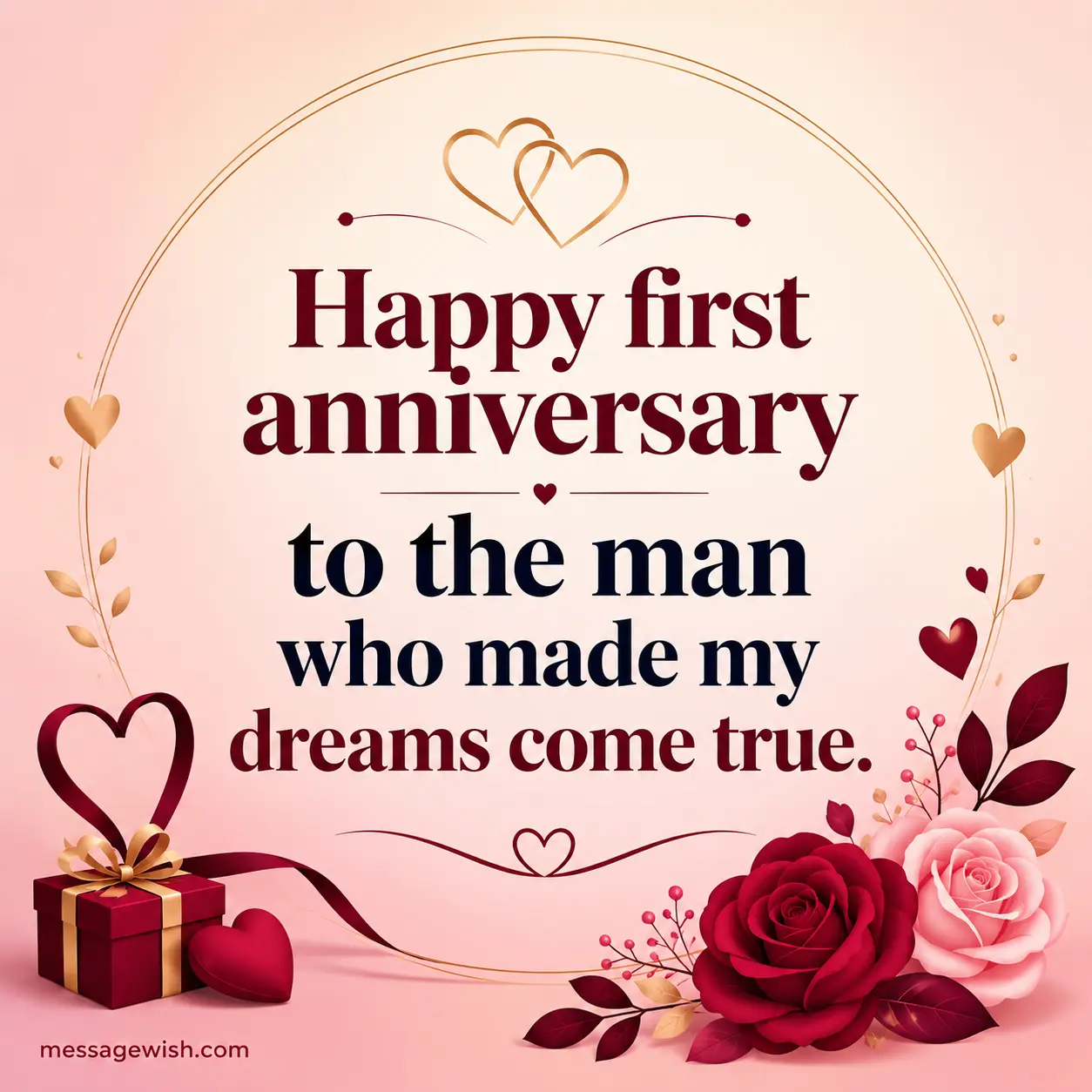 Happy first anniversary to the man who made my dreams come true.