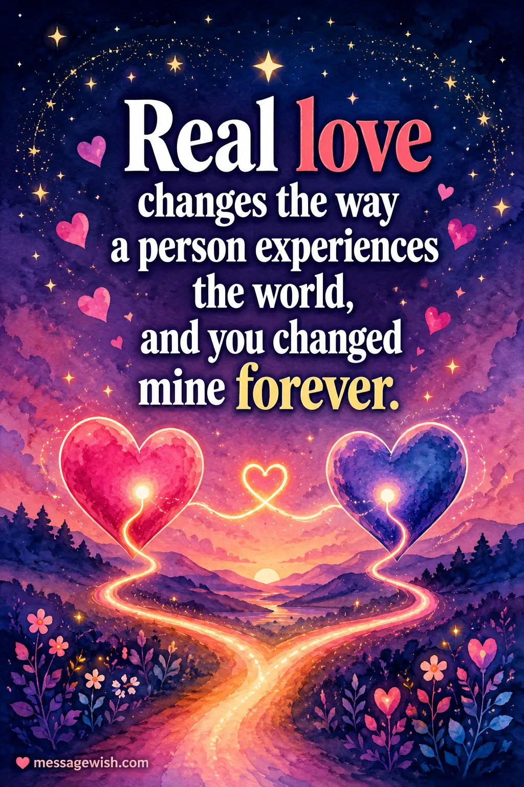 Real love changes the way a person experiences the world, and you changed mine forever.