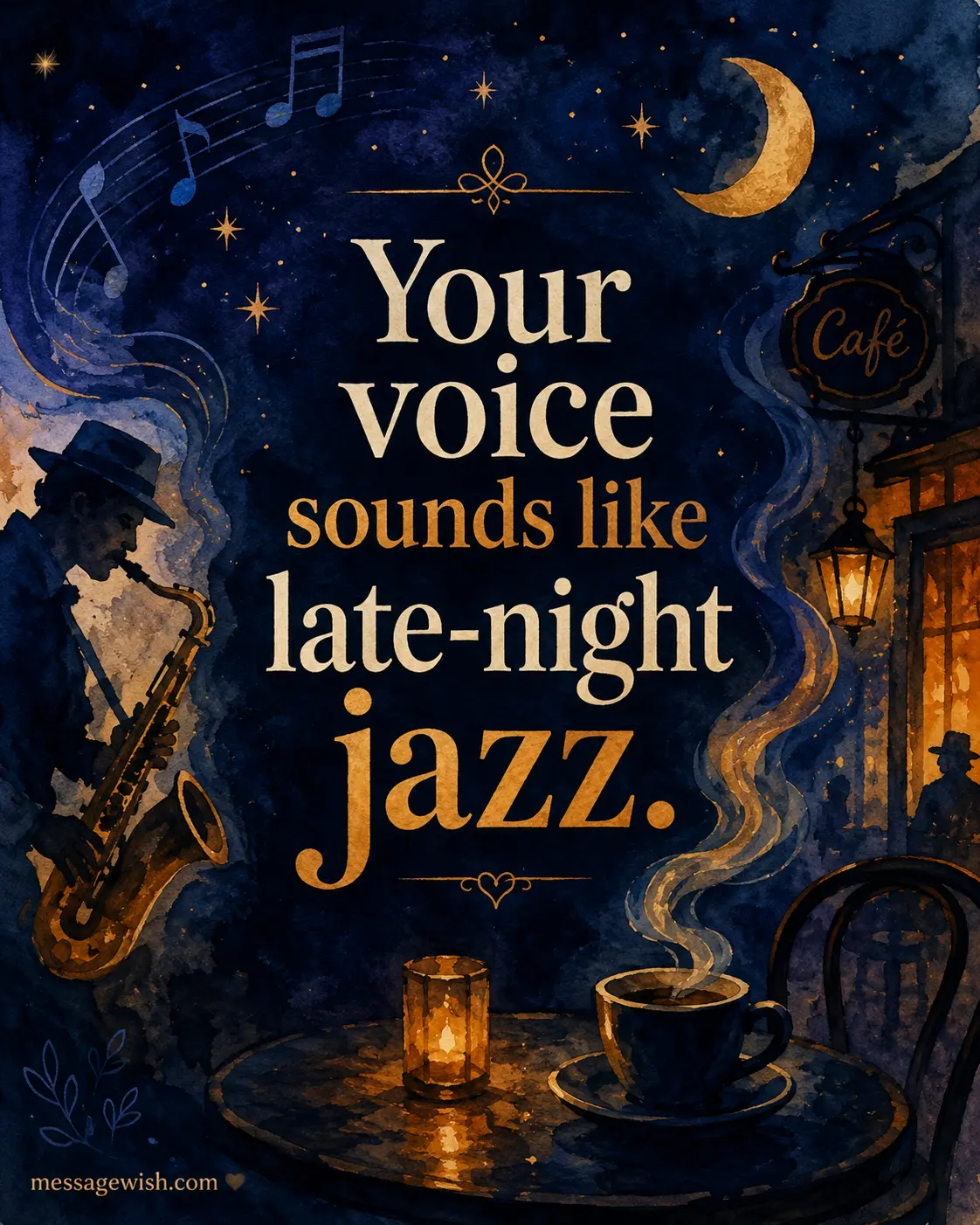 Your voice sounds like late-night jazz